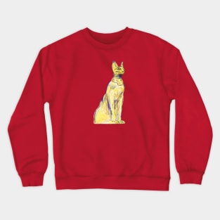 TITILEIN Egyptian Goddess Bastet Drawing Crewneck Sweatshirt